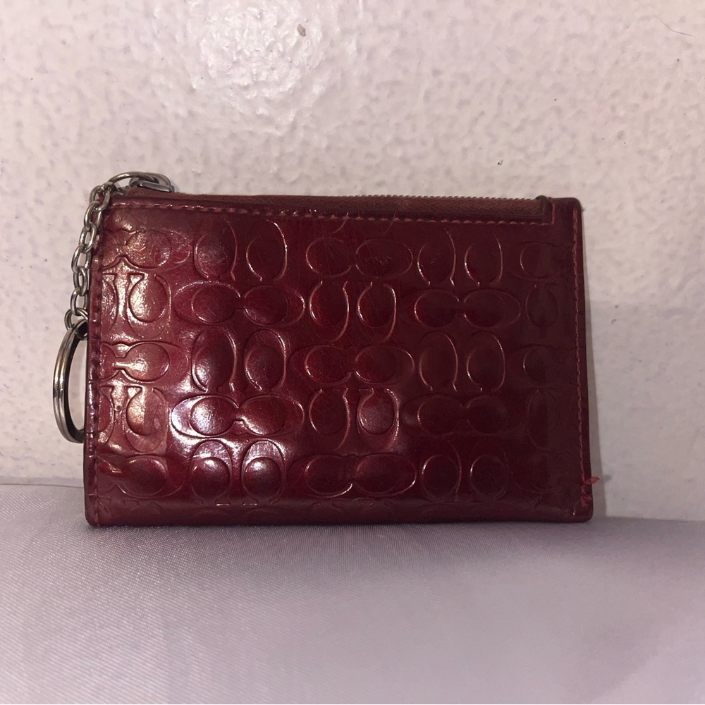 Coach  Leather Keychain Wallet